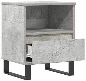 Mesa de cabeceira 40x35x50cm derivados madeira cinzento cimento