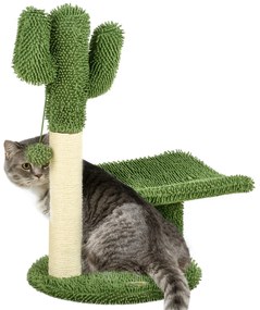 PawHut Arranhador para Gatos em Forma de Cactus de 55,5 cm Torre para