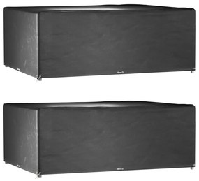 vidaXL Capas móveis de jardim 2 pcs 16 ilhós 300x250x90 cm retangular