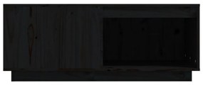 Mesa de centro 100x101x40,5 cm madeira de pinho maciça preto