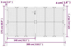 Portão de jardim 300x175 cm aço antracite