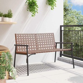 Banco de Jardim vidaXL Preto 113x79x75 cm Polirattan