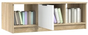 Mesa de centro 102x50x36 cm madeira processada branco/sonoma