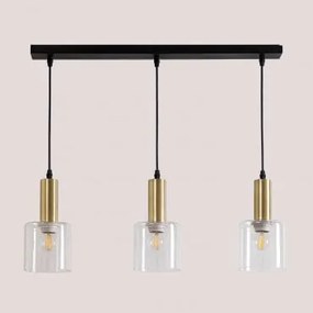 Lâmpada De Teto Suspensa Em Ferro E Cristal Andaluz Preto - Sklum