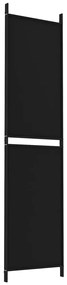 Biombo Targ com 3 Painéis em Tecido Preto - 150x200 cm - Design Modern