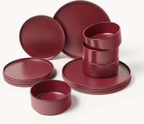 Conjunto de loiça artesanal Lowri, 4 pessoas, conjunto de 12