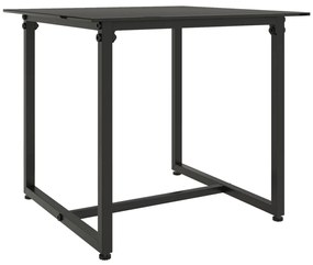 3 pcs conjunto lounge de exterior c/ almofadões vime PE preto