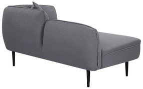 Chaise-longue à direita em tecido bouclé cinzento escuro CHEVANNES Beliani