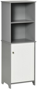 kleanklin Armário para Casa de Banho com Prateleiras 1 Armário com Prateleira Interior Ajustável Móvel Auxiliar de Armazenamento para Sala de Estar Co