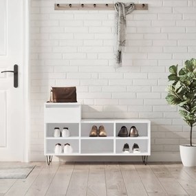 Sapateira 102x36x60 cm derivados de madeira branco brilhante