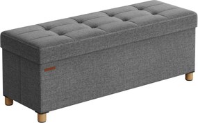 Pufe de armazenamento dobrável com tampo para uso diário | SONGMICS | 110 x 38 x 40 cm | LSF018G11.