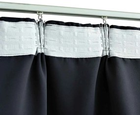 Cortinas blackout com ganchos 2 pcs 140x245 cm antracite