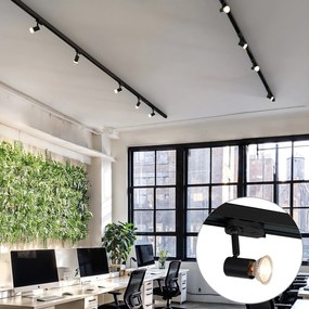 Sistema ferroviário moderno preto 5 luzes trifásico esquerdo - Jeany