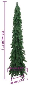 Árvore de Natal artificial pré-iluminada com 130 luzes LED