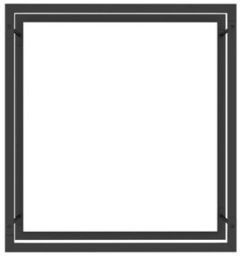 Suporte para lenha 80x28x86 cm aço preto mate