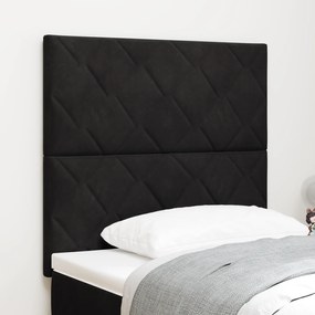 Cabeceira vidaXL Design Blocos de Diamante Preta 100 cm Veludo, Cabece