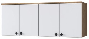 Armário Multiusos BA120 – Nogueira e Branco – 120x46,8x42,5 cm