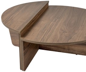 Mesa de Centro "Orion" – Nogueira, Conjunto Modular, 90x60x30 cm, Desi