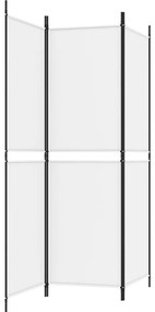 Biombo/divisória com 3 painéis 150x180 cm tecido branco