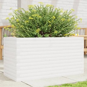 vidaXL Vaso/floreira de jardim 90x40x46 cm madeira pinho maciça branco