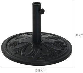 Base para Chapéu de Sol Peso 13 kg Base Chapéu de Sol Redondo de HDPE
