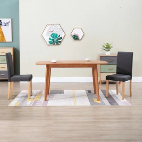 vidaXL Cadeiras de jantar 2 pcs tecido cinzento-escuro