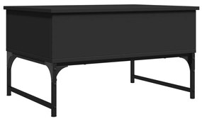 Mesa de centro 70x50x40 cm derivados de madeira/metal preto