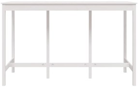 Mesa de bar 180x80x110 cm madeira de pinho maciça branco