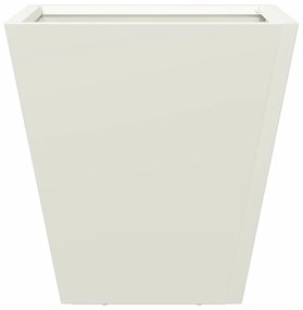 Vaso/floreira de jardim 2 pcs 30x30x30 cm aço branco