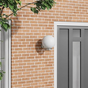 Luz de Parede Externa vidaXL Prata Aço Inoxidável IP44