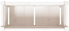 Vasos/floreiras de jardim com pernas 2 pcs pinho maciço branco