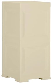 Armário de plástico 40x43x85,5 cm design de madeira branco nata