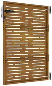 Portão de jardim 85x150 cm aço corten design quadrados