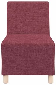 Cadeira de Sofá Cinza Claro 55 cm em Tecido 2 pcs Vermelho
