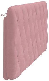 Almofadão de cabeceira 180 cm veludo rosa