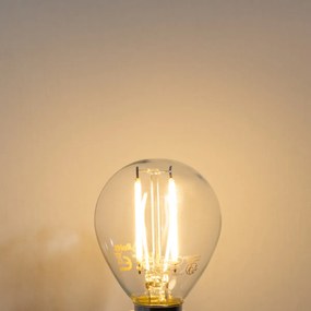 Conjunto de 5 lâmpadas LED E14 reguláveis P45 transparentes 3W 250 lm 2700K