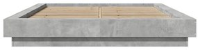 Estrutura de cama 140x190 cm derivados de madeira cinza cimento