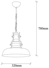 Chandelier Berceste – Preto – 32 x 32 cm