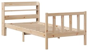 Cama sem colchão 100x200 cm madeira de pinho maciça