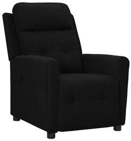 vidaXL Poltrona reclinável tecido preto