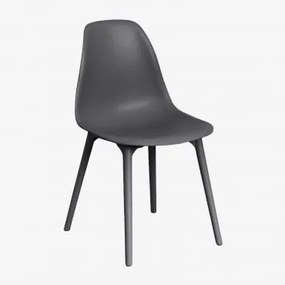 Pacote De 2 Cadeiras De Jardim Scand Em Polipropileno Cinza Grafito - Sklum