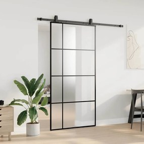Porta desliz. c/ conj. ferragens 102,5x205cm vidro ESG preto