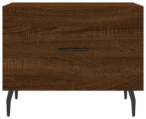 Mesa centro 2 pcs 50x50x40 cm madeira proc. carvalho castanho
