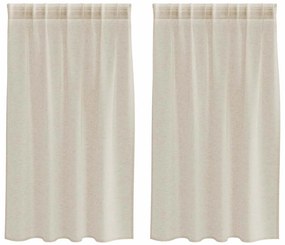Cortinas com cortinas 2 pcs Areia 140 x 140 cm Poliéster