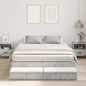 Estrado de Cama Cinza Concreto 150x200 cm
