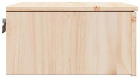 Mesa de Cabeceira Montada na Parede com gaveta 2 pcs Castanho