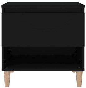 Mesas de cabeceira 2 pcs 50x46x50 cm derivados de madeira preto
