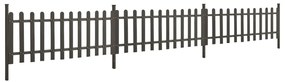 Cerca com postes 3 pcs 614x80 cm WPC