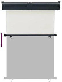 Toldo lateral para varanda 125x250 cm creme