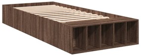 Estrutura de cama 90x190 cm derivados madeira carvalho castanho